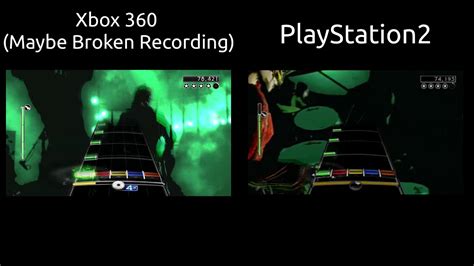 Rock Band 2 Xbox 360 Vs Ps2 Comparison Youtube