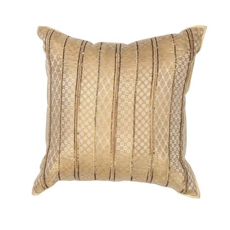 Kas Rugs Ribbons Goldsequins Decorative Pillow Pill18118sq The Home