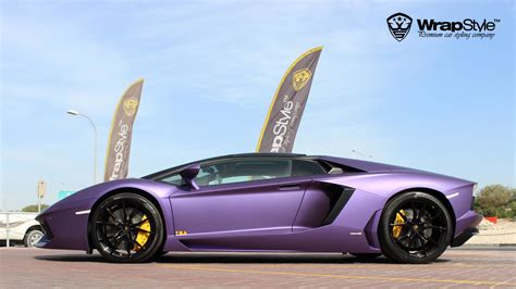 Fahrzeugtechnik futuristisches auto traumgarage lamborghini aventador exotische autos autos. Lamborghini Aventador purple matt metalic | Wrapstyle