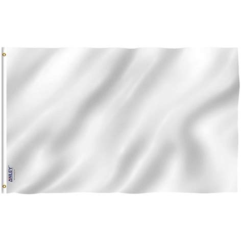 Anley Fly Breeze 3x5 Foot Solid White Flag Vivid Color And Uv Fade