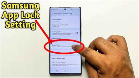 Samsung Galaxy A13 A23 S22 Ultra App Lock Setting Youtube