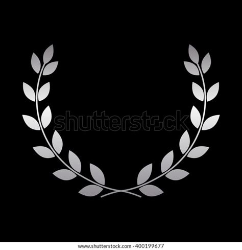 Silver Laurel Wreath Icon Symbol Award Stock Vector Royalty Free