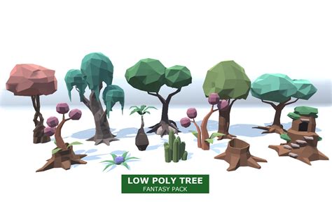 Low Poly Tree Fantasy Pack 3d 나무 Unity Asset Store