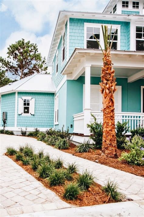 Wythe blue by benjamin moore has always been one of my favorite paint colors, especially as an exterior front door color. piriesellars2 ★ | Beach house exterior, Florida homes ...