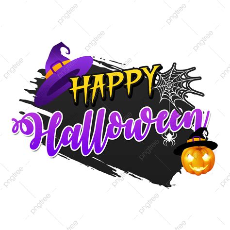 Halloween Witch Hat Png Picture Happy Halloween Brush Splatter With