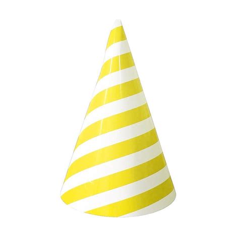 Yellow Stripes Party Hats Caramel Sweet Arts