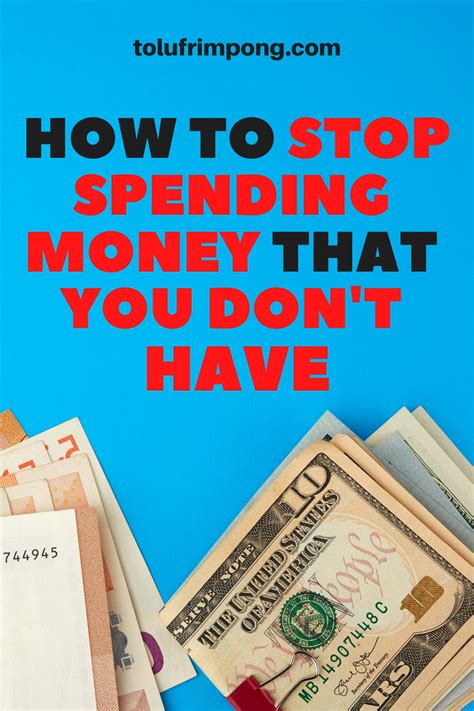 How To Stop Spending Money You Dont Have Financial Feedom Journey