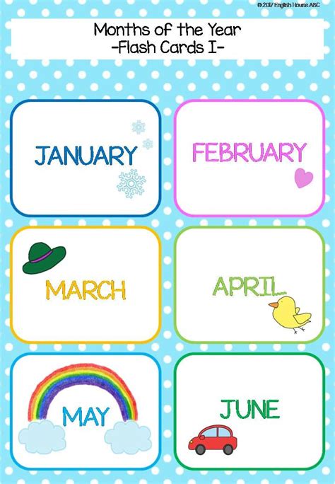 Whether you're looking for board game which toddler activity is your child's favorite? Months of the Year Flash Cards! | Flashcards, Learn ...