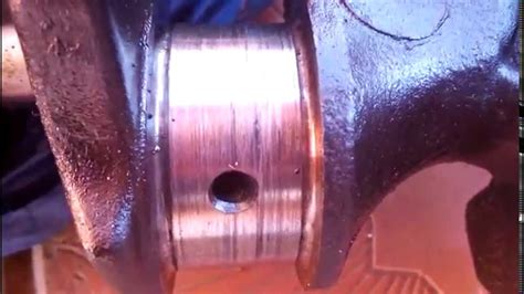The bearing is made from a softer material than the rod or the crankshaft. Bad crankshaft bearings and bad crankshaft - YouTube