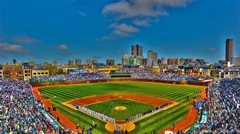 Chicago Cubs Ballpark Wrigley Field Chicago Illinois Wallpaper