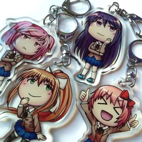 Doki Doki Literature Club Ddlc Character Acrylic Keychains Monika