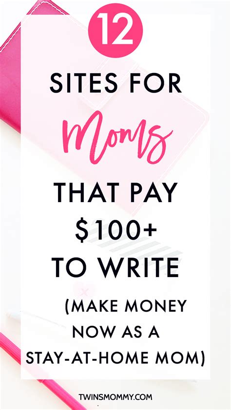 Make money while staying home with your kids. 12 Sites for Moms That Pay $100+ to Write (Make Money Now ...