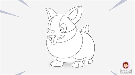 How to draw Yamper | Pokemon - Draw it cute