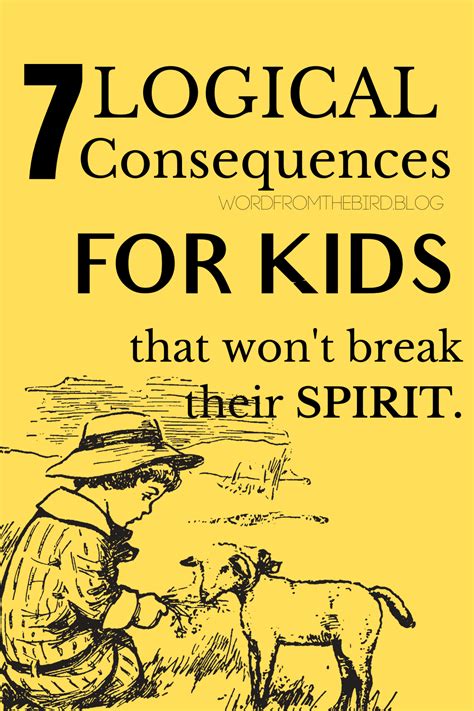 Effective Consequences for Kids | Word From The Bird in ...