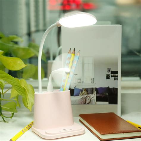 New Desk Lamp Study Lamp With Fan Usb Charging Port And Pen Holder