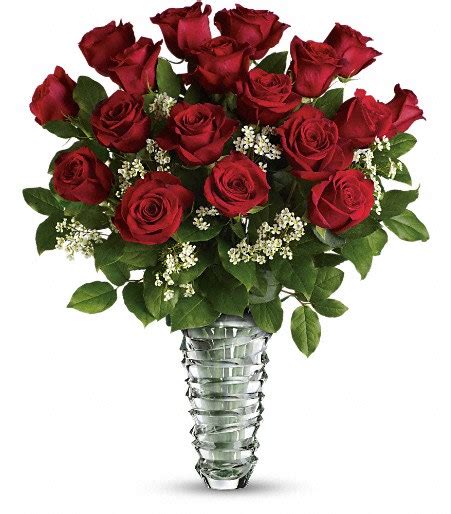 K219 18 Red Roses In Premium Glass Vase In Park Ridge Il Kikos