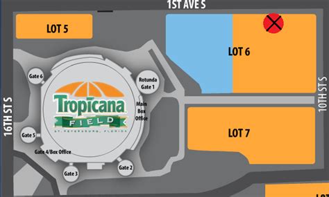 Tropicana Field Parking Map