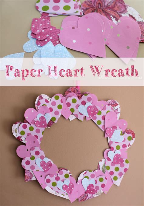 Paper Heart Wreath Made To Be A Momma