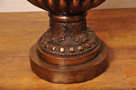 This classic urn has an 18 diameter and stands 23 tall. Pair Bronze Italian Classic Satyr Garden Urns Urn Planters