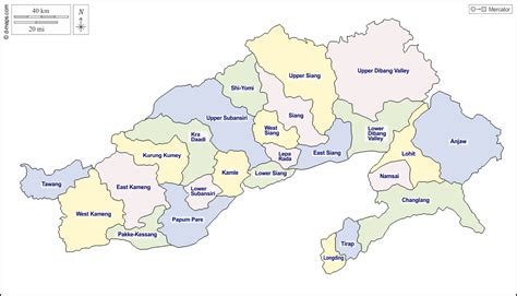 Arunachal Pradesh District Map 2024 World Map