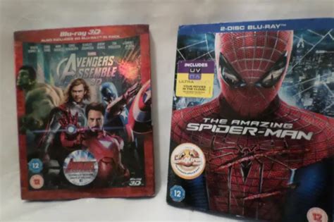 2 BLU RAY DVDS 1 The Amazing Spider Man 2 Disc Blu Ray 2 Marvel