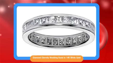Ring Review Princess Cut Diamond Eternity Wedding Band In 14k White