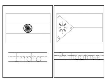 Flags of Asia Coloring Booklet by My Montessori Maker | TpT