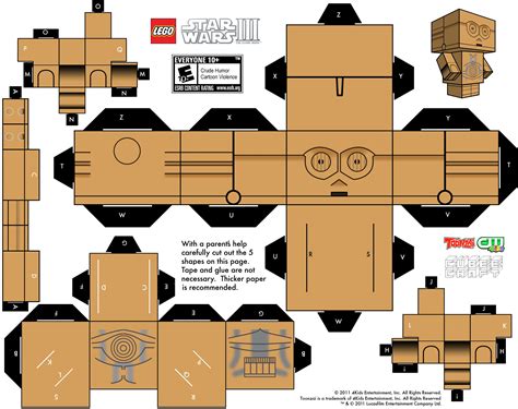 Papertoys De Star Wars Cube Craft Paper Toy Juguetes De Papel Y