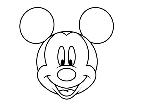Mickey Mouse Kopf Ausmalbilder