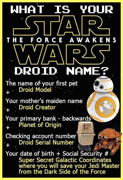 Star Wars Name Generator What Is Your Star Wars Droid Name Star