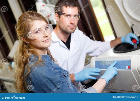 Scientists Research In A Lab Environment Stock Image Image Of Professional Clinic 55132077