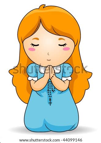 Kid Praying The Rosary - Vector - 44099146 : Shutterstock