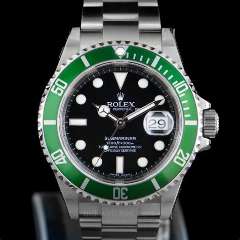 Trova l'orologio dei tuoi sogni a prezzi imbattibili. Rolex Submariner Date Green Bezel 50th Anniversary 16610LV