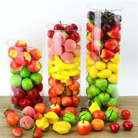 20pcs Fashion Mini Plastic Artificial Vegetable Fake Fruit Toy Diy