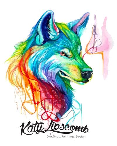 Colorful Wolf Print · Katy Lipscomb Llc · Online Store Powered By