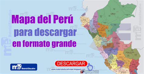 Mapa Del Perú Para Descargar En Formato Grande Materiales Educativos