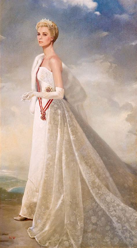 Hsh Princess Grace Of Monaco Painting By Ralph Wolfe Cowan 1931 2018