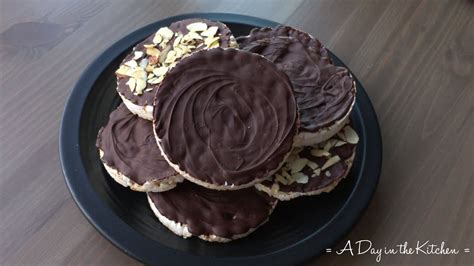 Chocolate Coated Rice Cakes A Day In The Kitchen Youtube