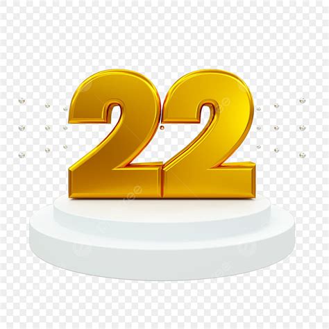 Rendering Numbers 3d Images Number 22 3d Rendering 22 Number 3d Png