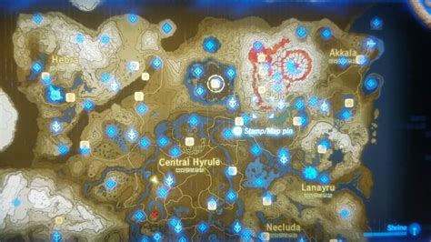 Legend Of Zelda Breath Of The Wild Map Of Shrine Location Youtube