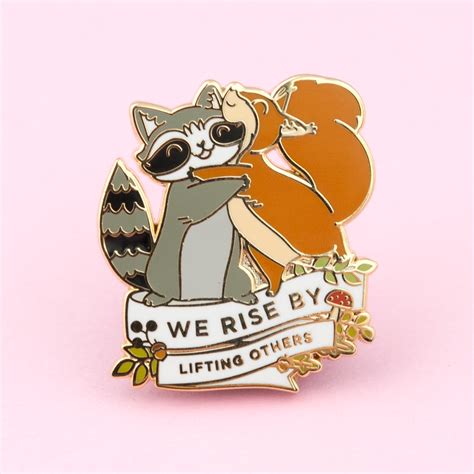 Raccoon And Squirrel Pin Pin And Patches Iron On Patches Enamel