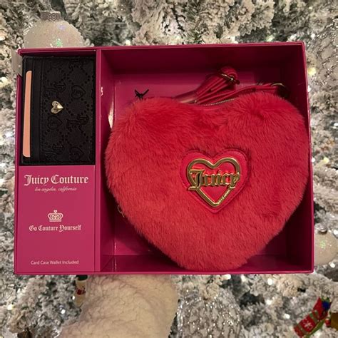 Juicy Couture Bags Juicy Couture Gift Set Fluffy Heart Bag W Card