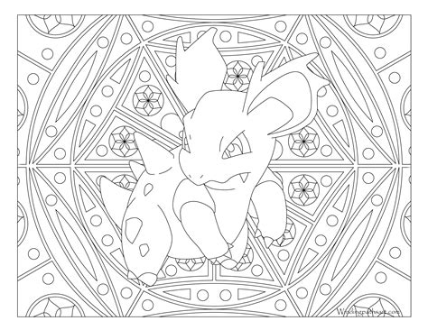 Pokemon quest color by number activity puzzle coloring book for. #030 Nidorina Pokemon Coloring Page · Windingpathsart.com