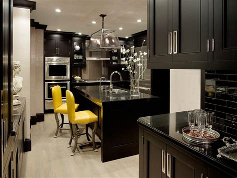 They're durable, functional and elegant. San Francisco black shaker kitchen cabinets Kitchen Transitional with and bath fixture ...