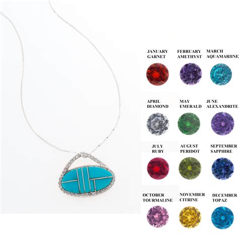 Turquoise And Birthstone Necklace Southwest Indian Foundation 12130