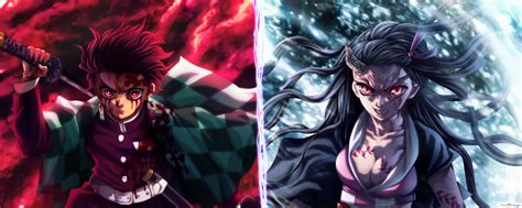 Dual Monitor Wallpaper 4k Demon Slayer Kimetsu No Yaiba Demon Hunters