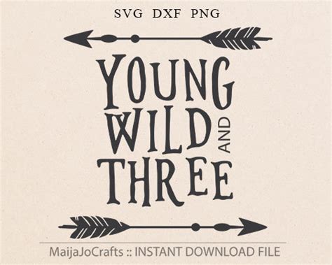 Download Young Wild and Three third birthday boy shirt design three