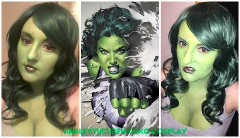 She Hulk Makeup Test 1 By Harleythesirenxoxo On Deviantart