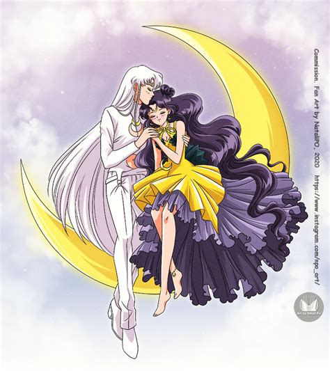Humanoid Artemis And Luna On The Crescent Moon By Natalipoart R Sailormoon