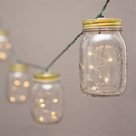 Novelty String Lights Mason Jar String Lights Fairy Leds 6 Ft Solar Warm White 2 Pack